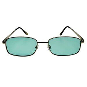 6044 | Green Retro Rectangle Sunglasses